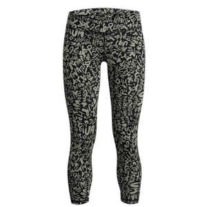 UNDER ARMOUR Girl's Motion Black & Khaki Printed Crop Tights size Small NEW